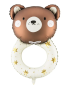 Preview: XXL Folienballon Figur - Teddybär Rassel - 61cm x 88cm